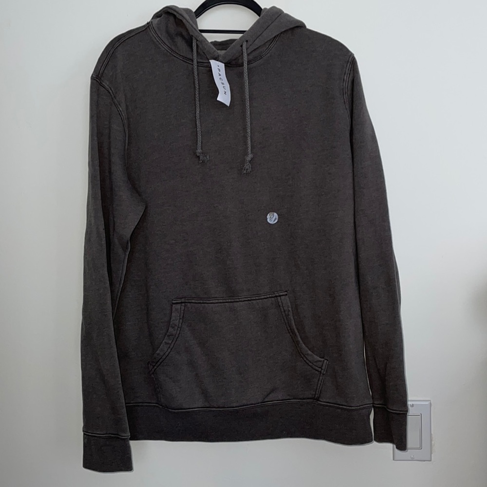 NWT PACSUN VINTAGE WASH BLACK GREY HOODIE MEDIUM